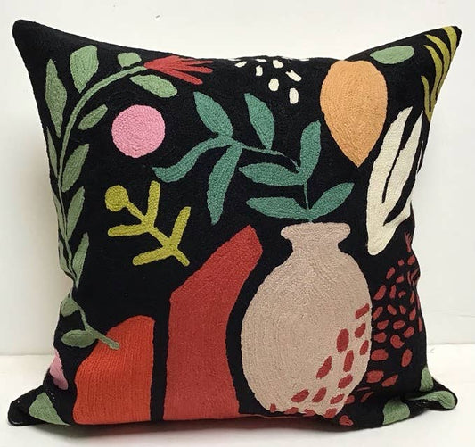 Chainstitch Matisse Black Pillow