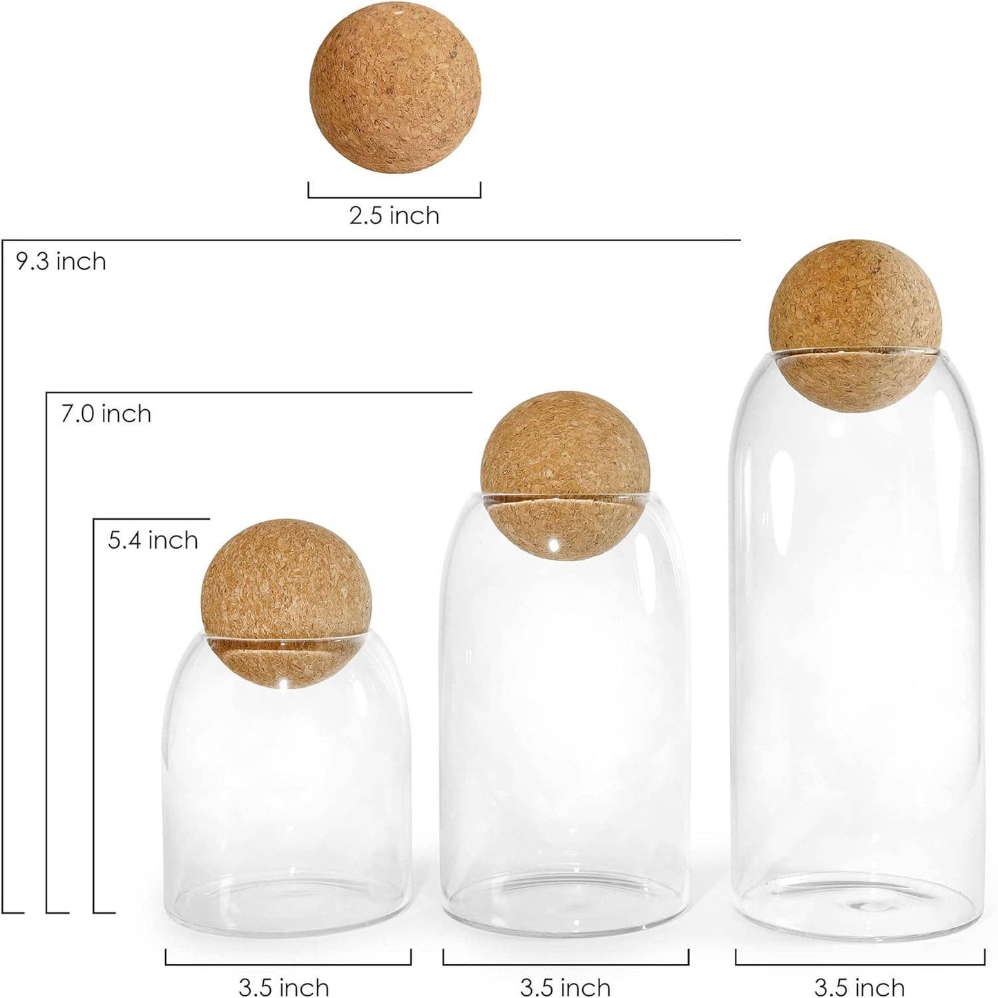 Cork Top Glass Canister