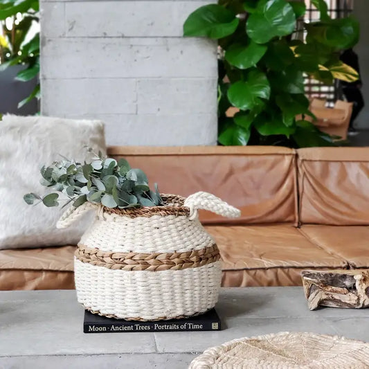 Ula Blanco Wicker Basket