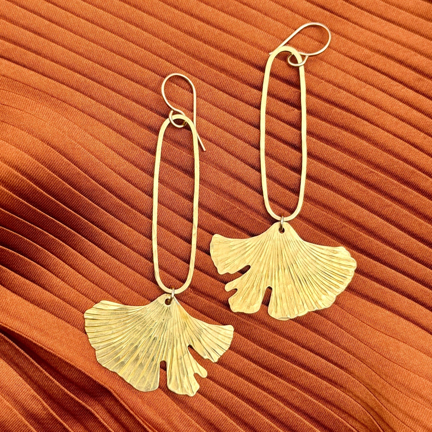 Ginkgo Pendant Earrings