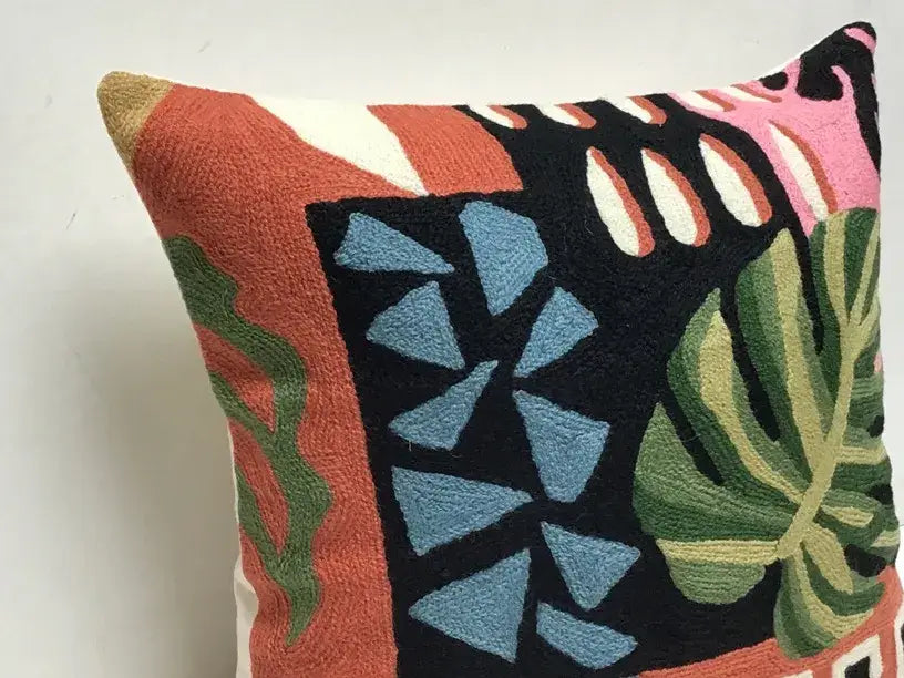 Chainstitch Matisse Leaves Pillow