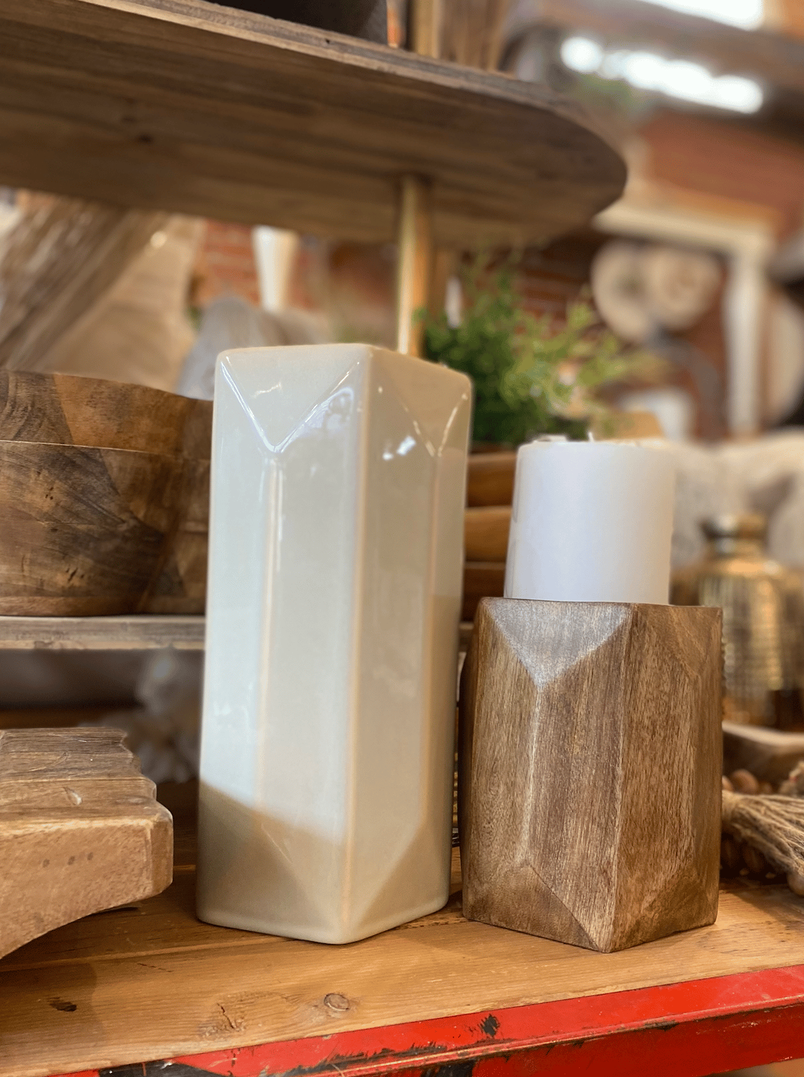 Ceramic Pillar Candle Holder