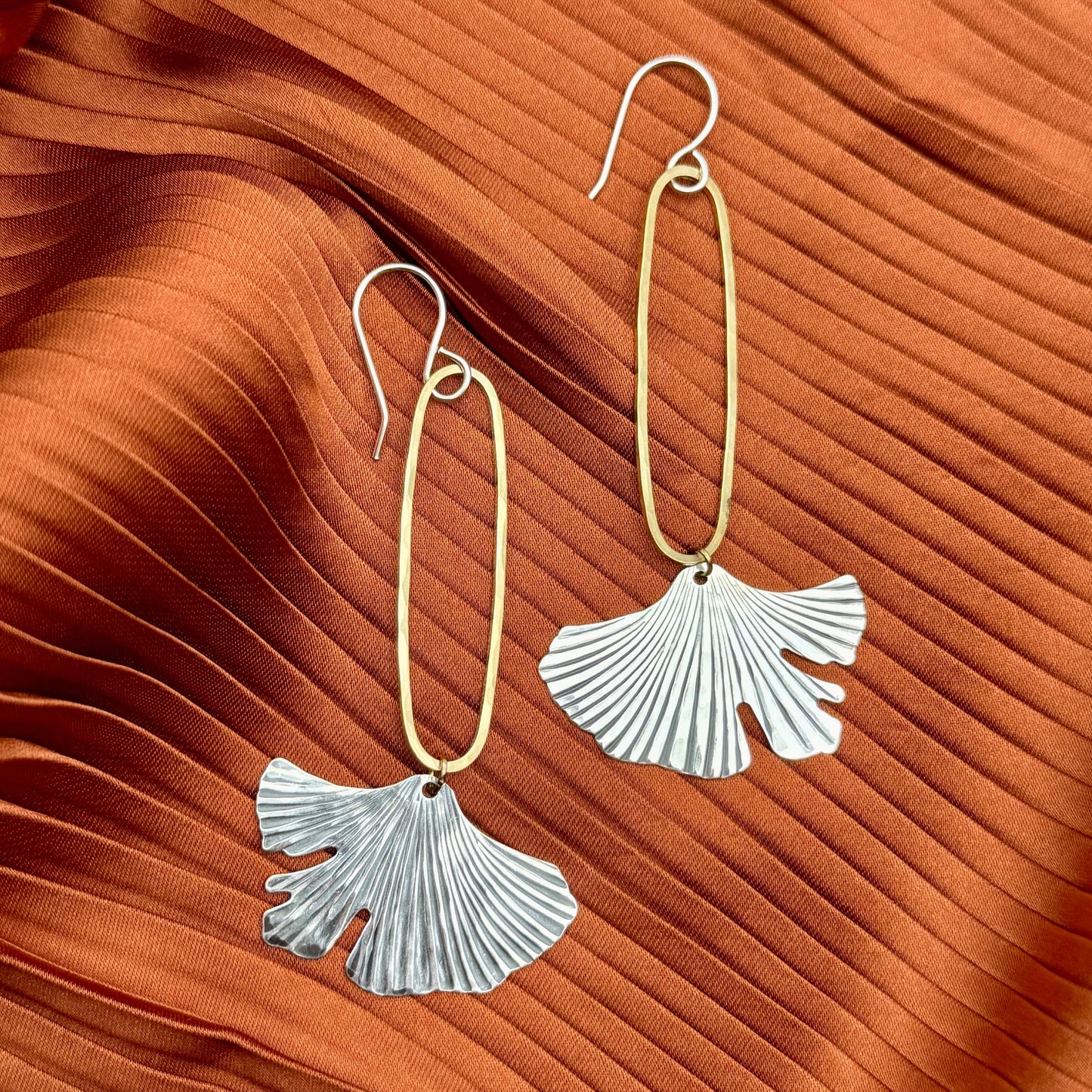 Ginkgo Pendant Earrings