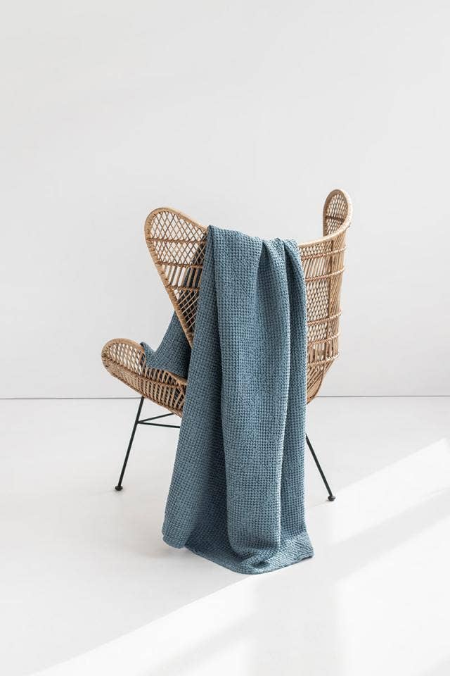 Linen Waffle Throw