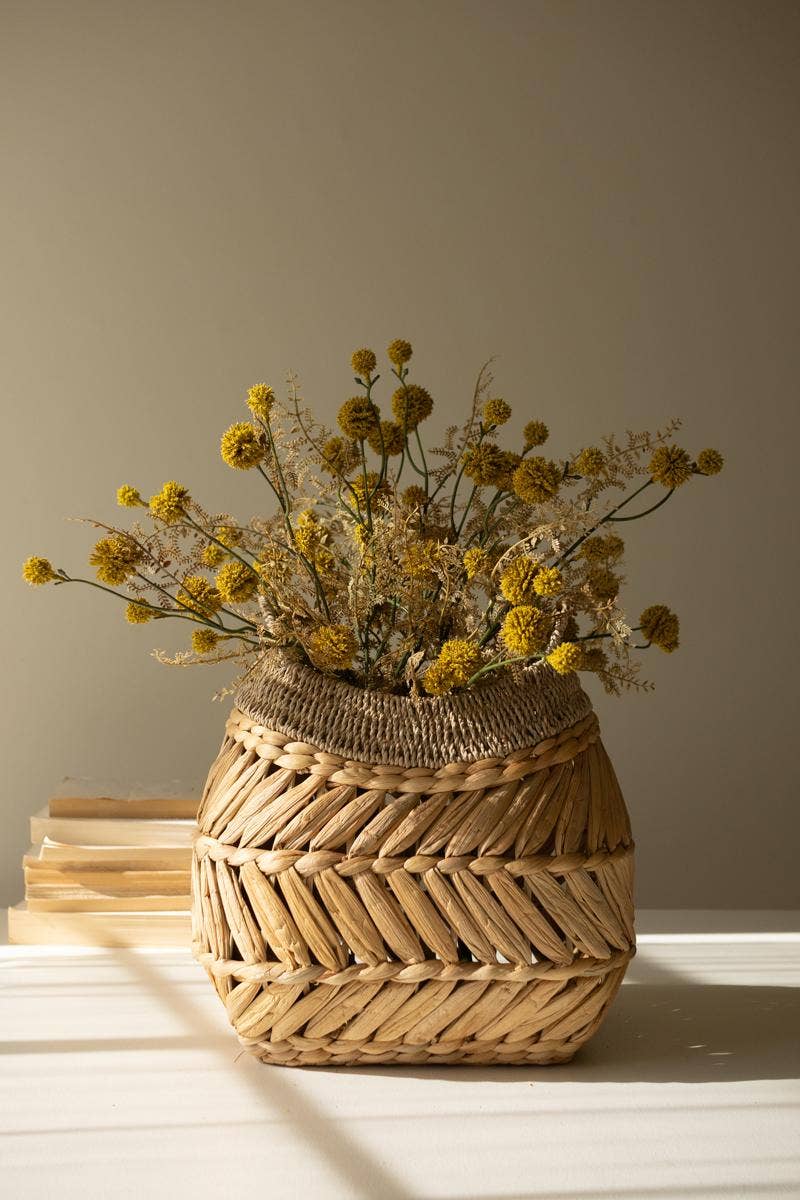 Braided Seagrass Rounded Basket