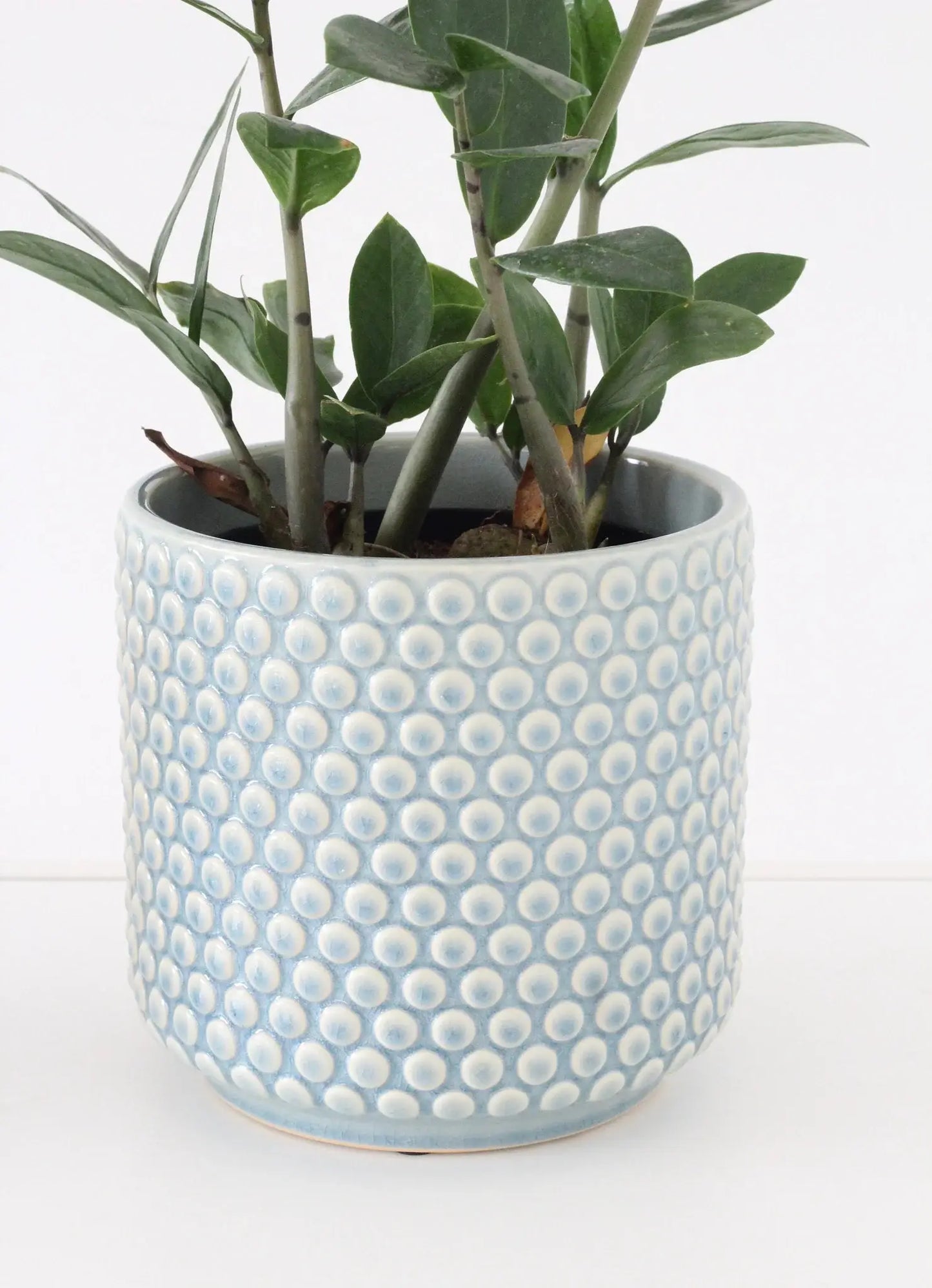 Danish Blue Bubble Textured Pot