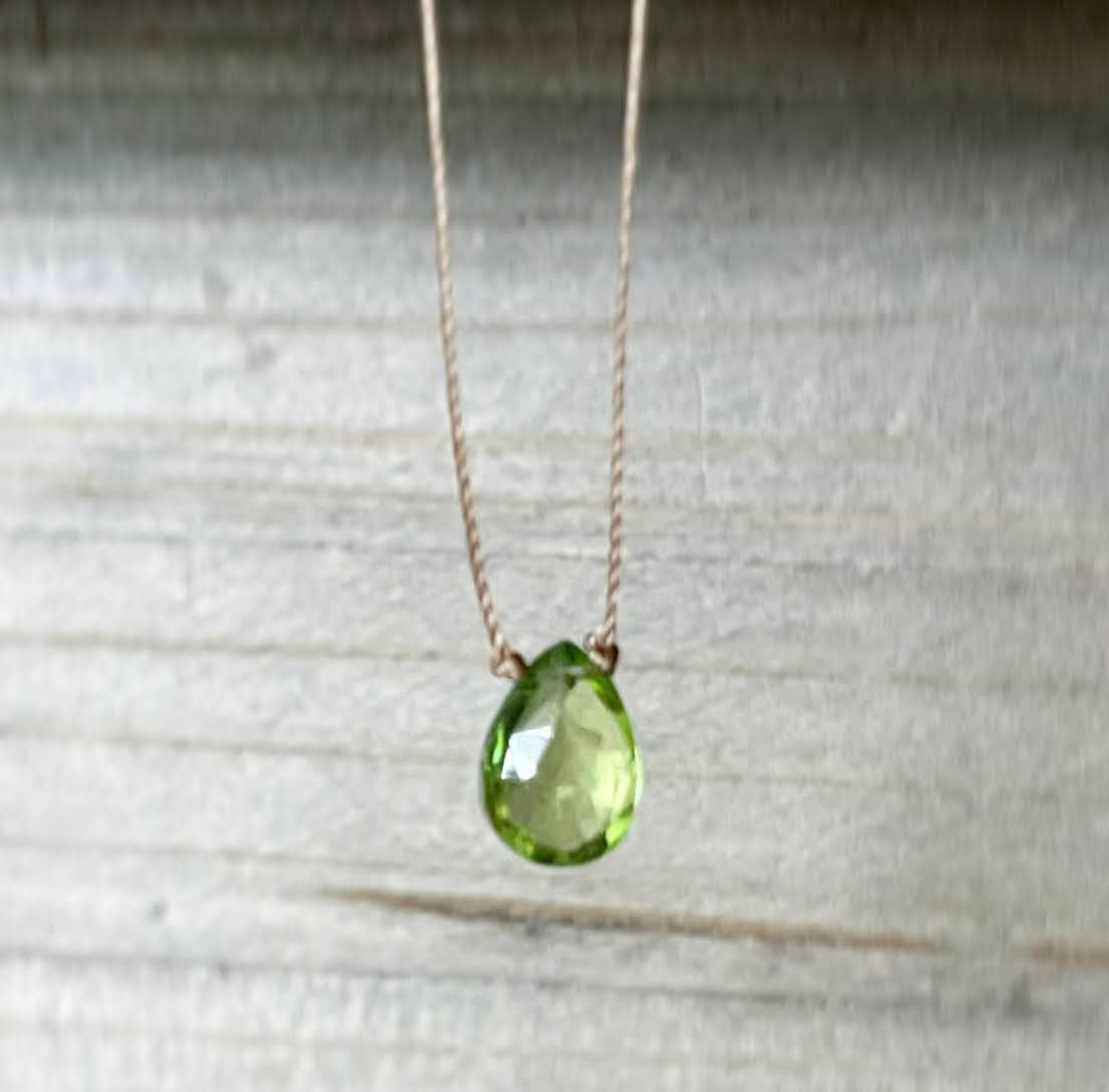 Peridot Teardrop 16" Necklace
