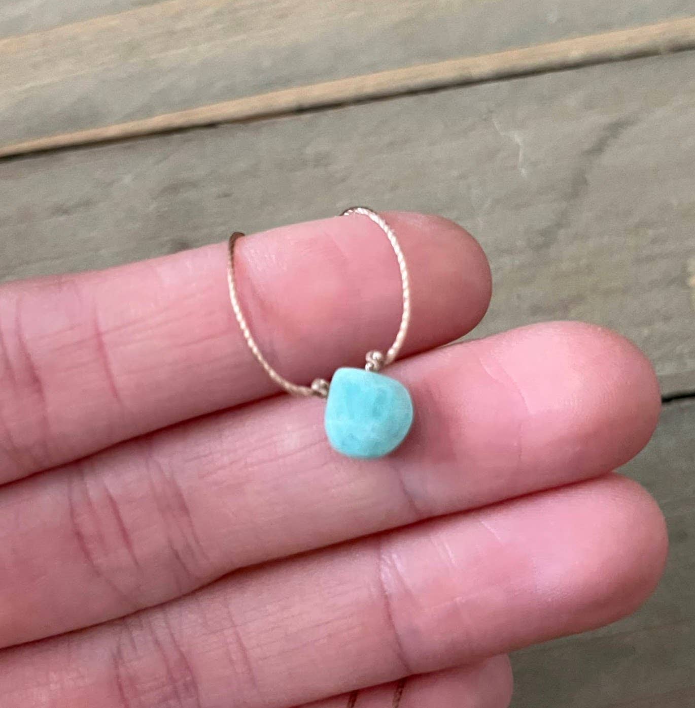 Amazonite Teardrop 16" Necklace