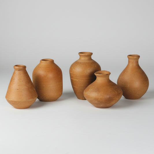 Tiny Terra Cotta Vase Set/5
