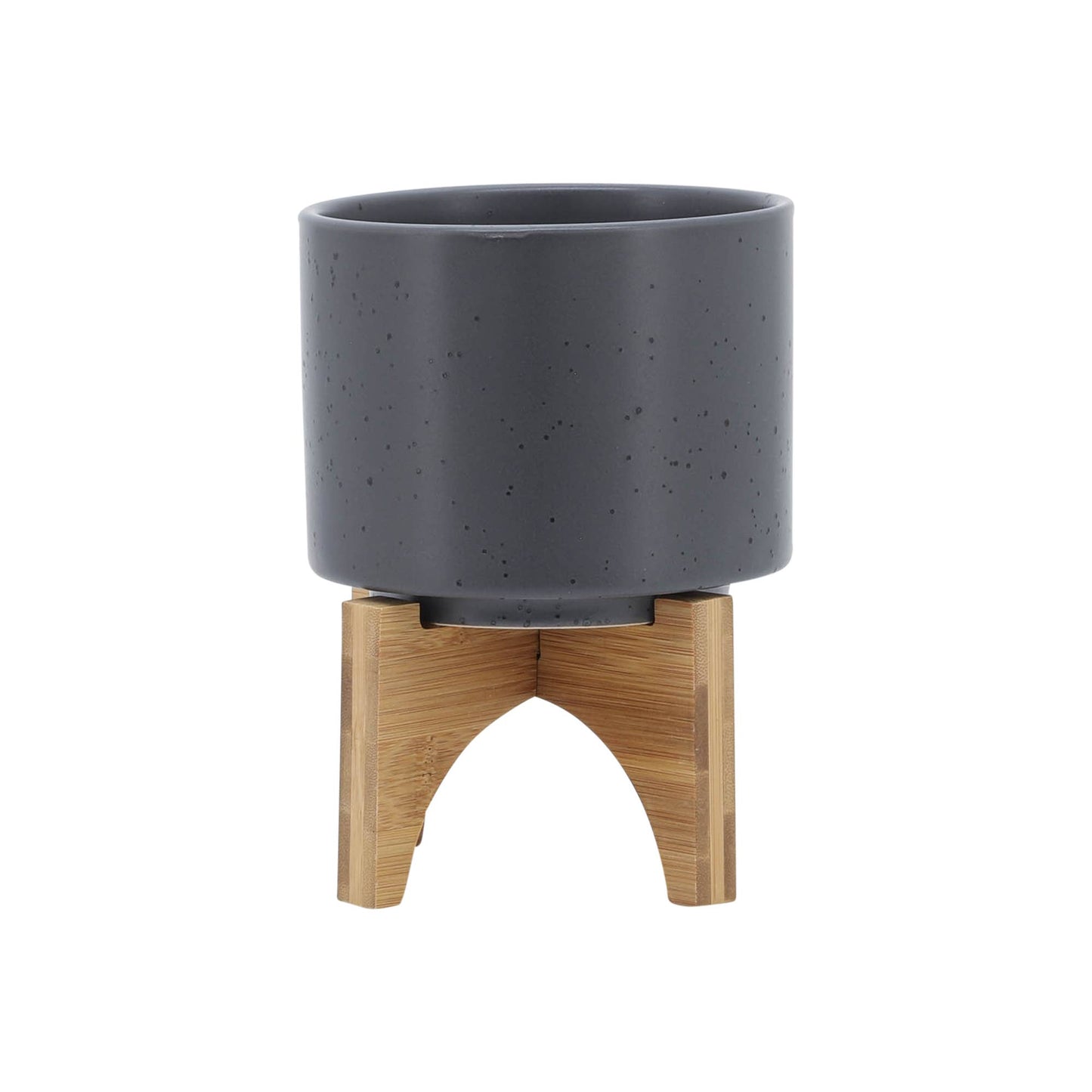 Matte Grey Ceramic Plant Stand