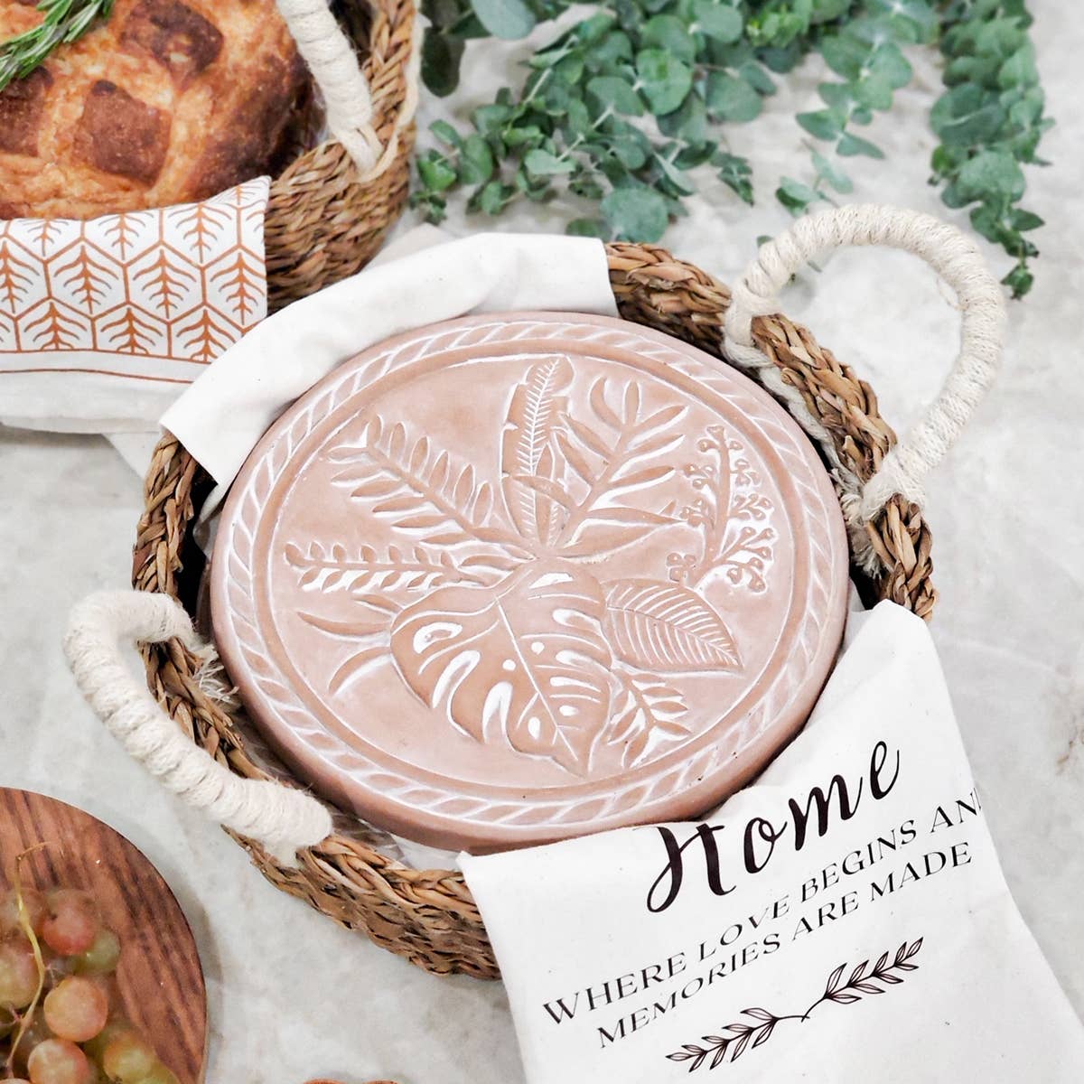 Bread Warmer Wicker Basket