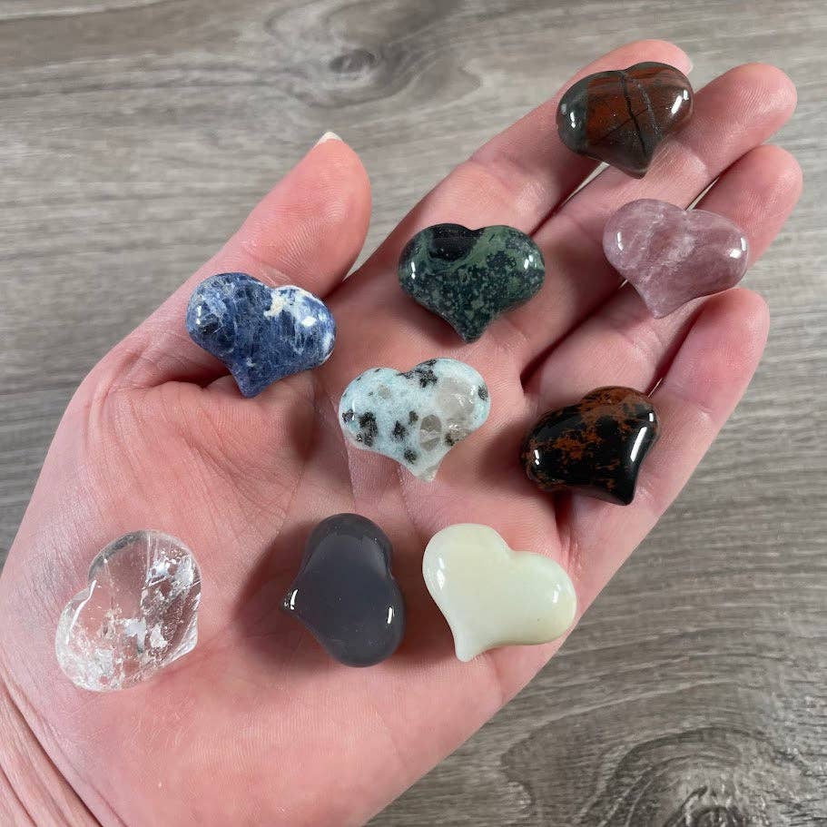 Gemstone Puffy Hearts