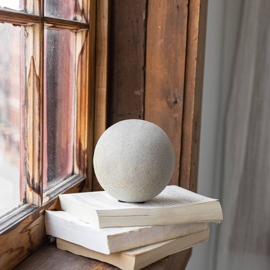 Gray Textured Terracotta Deco Ball