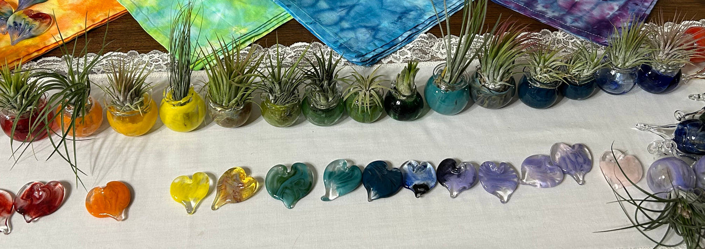 Hand Blown Glass Hearts
