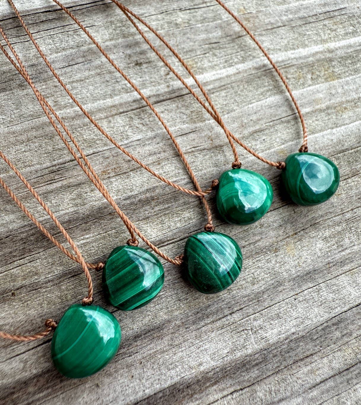 Malachite Teardrop 16" Necklace