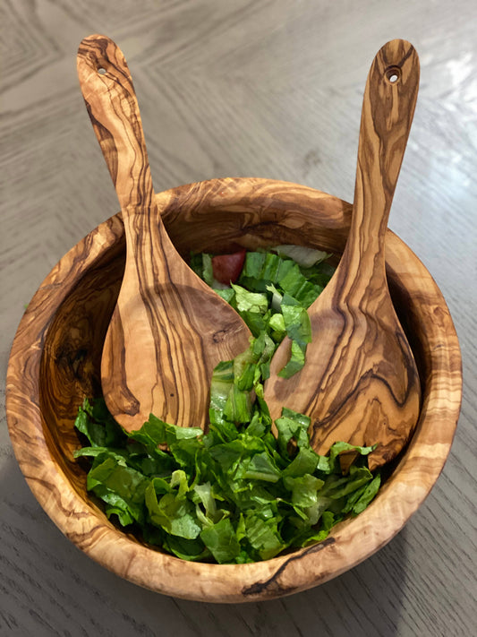 Olive Wood Salad Bowl