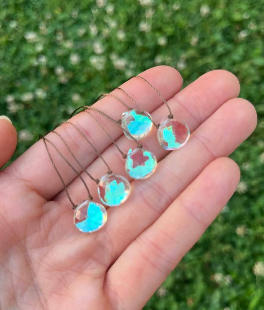 Hydroquartz Rainbow Teardrop 16" Necklace