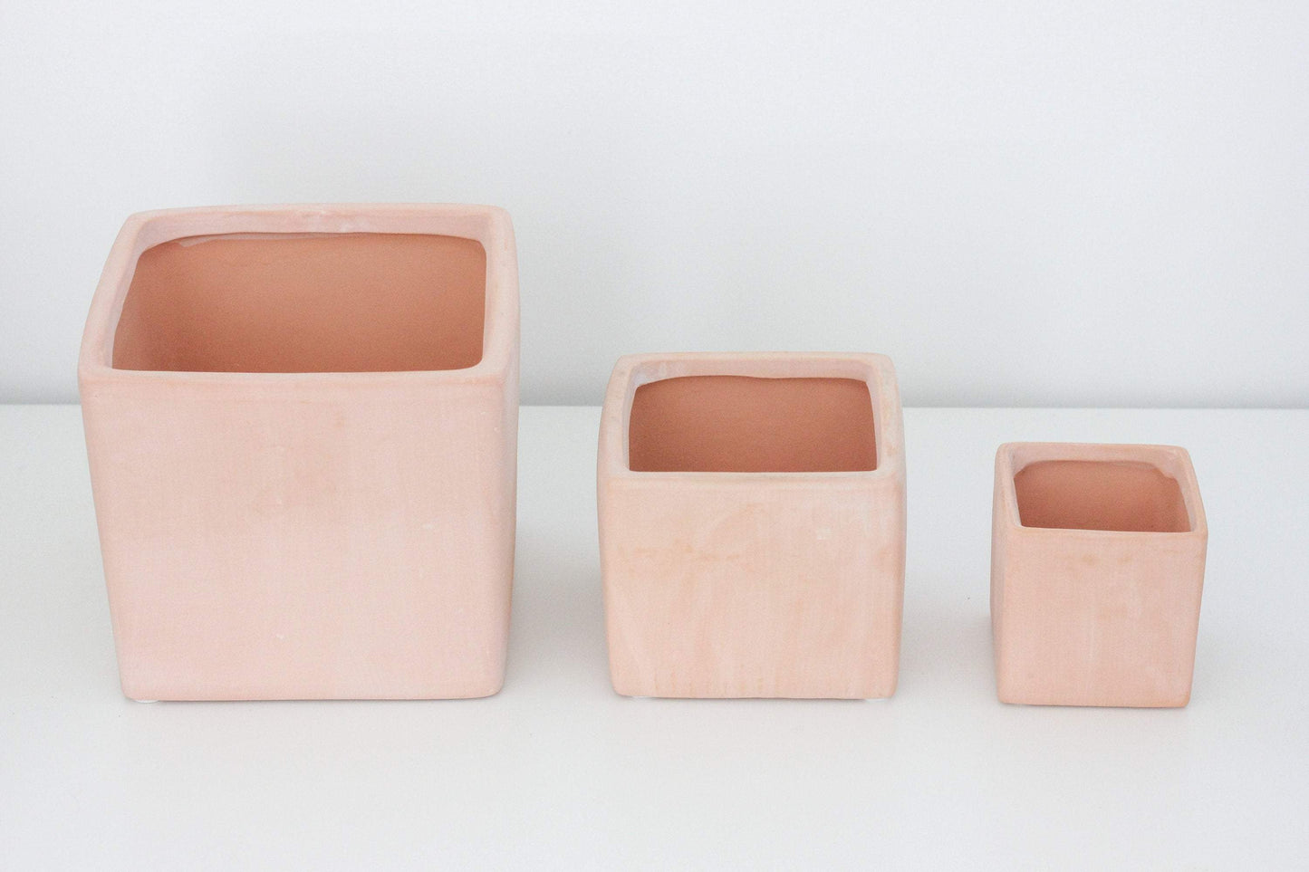 Terracotta Blush Cube Planter 3"