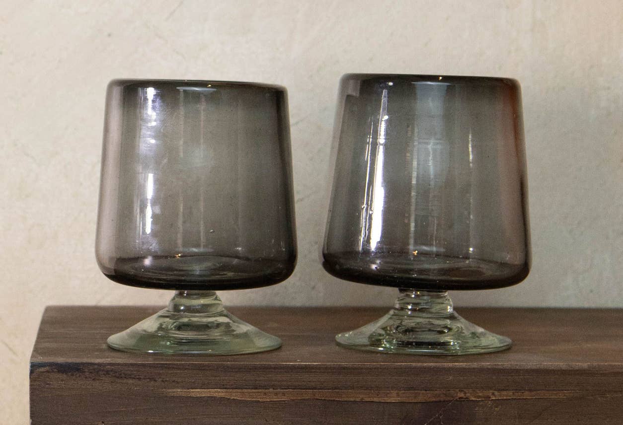 Smoke Short Stemmed Glass Set