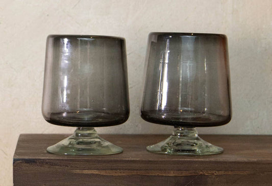 Smoke Short Stemmed Glass Set