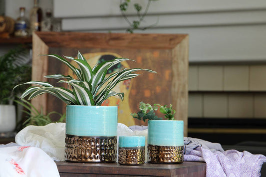 Jewel Blue Cache Pot