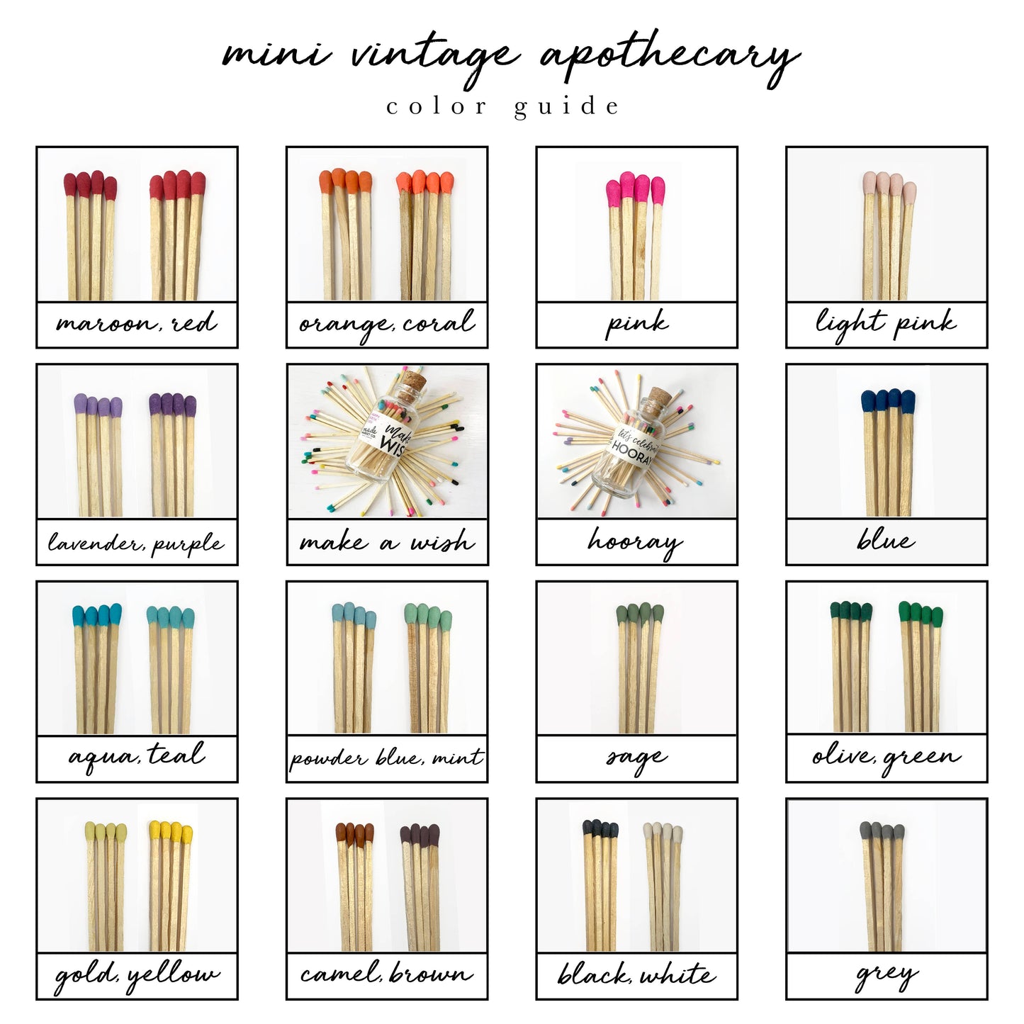 Mini Apothecary Vintage Matches