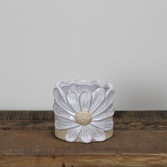 Ceramic Daisy Cachepot