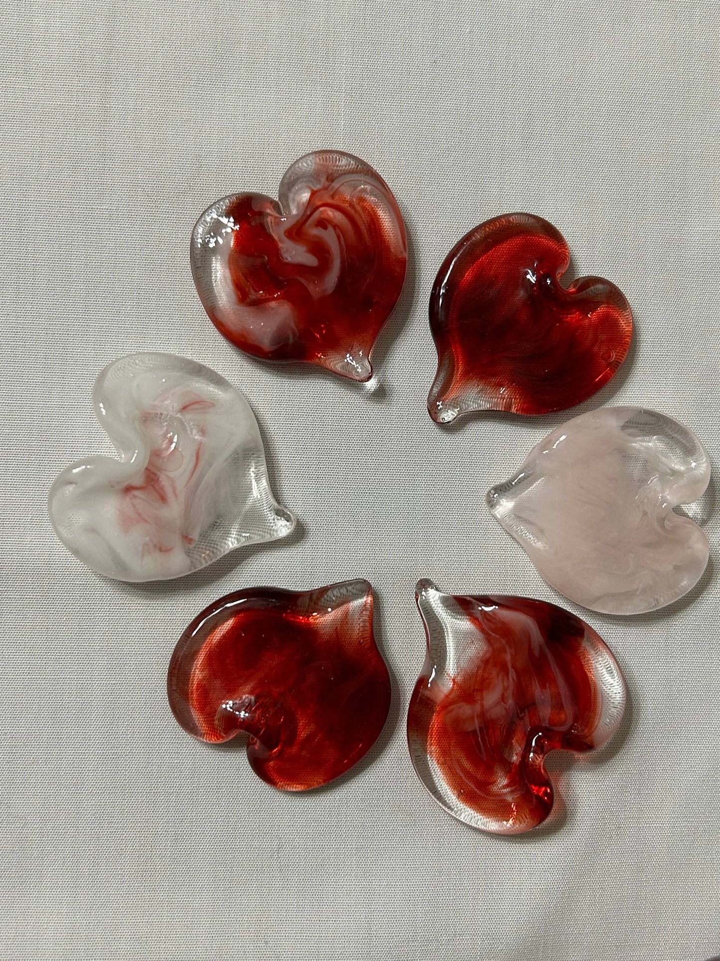 Hand Blown Glass Hearts