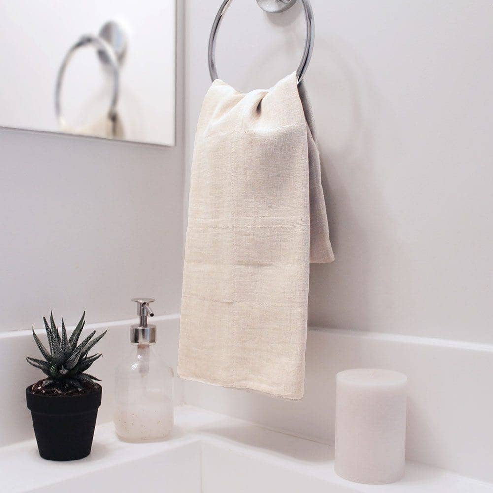 Organic Ivory Cotton Hand Towel