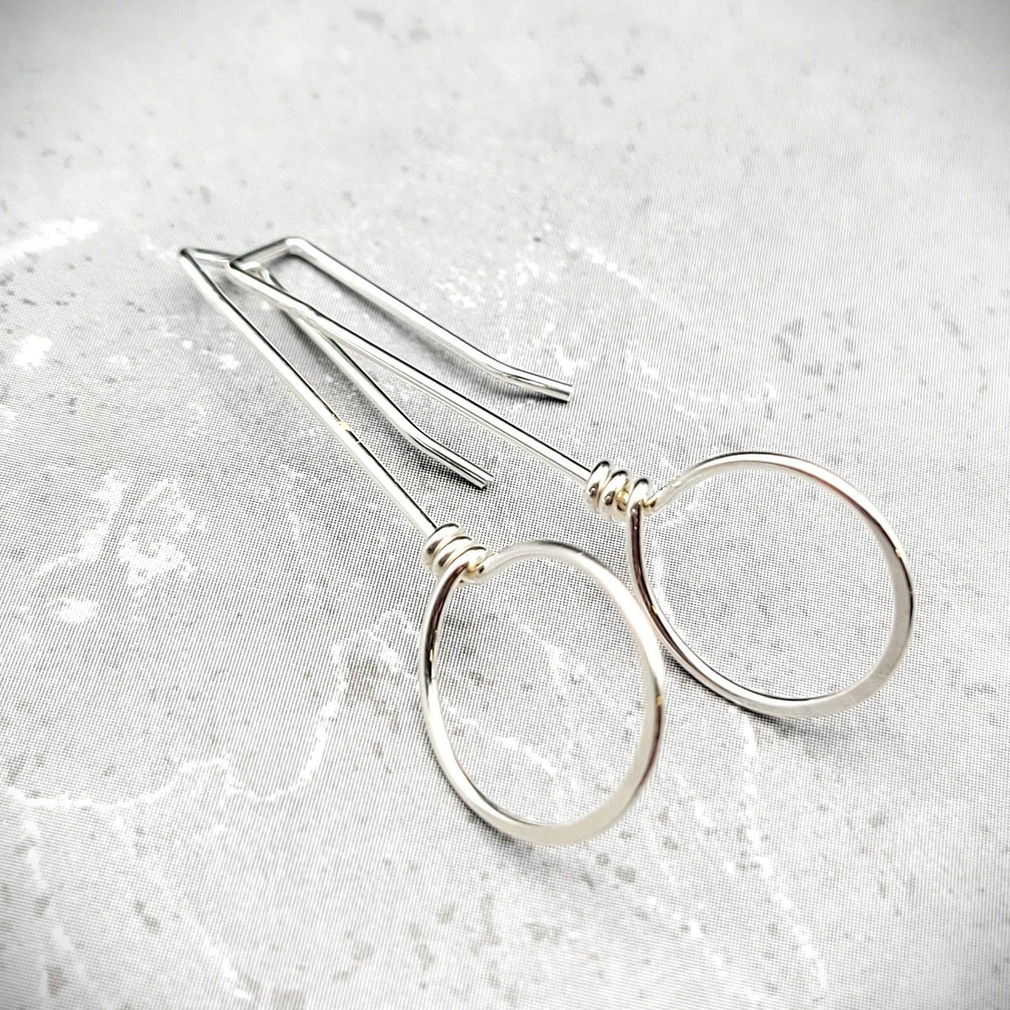 Sterling Silver Threader Hoop Earrings
