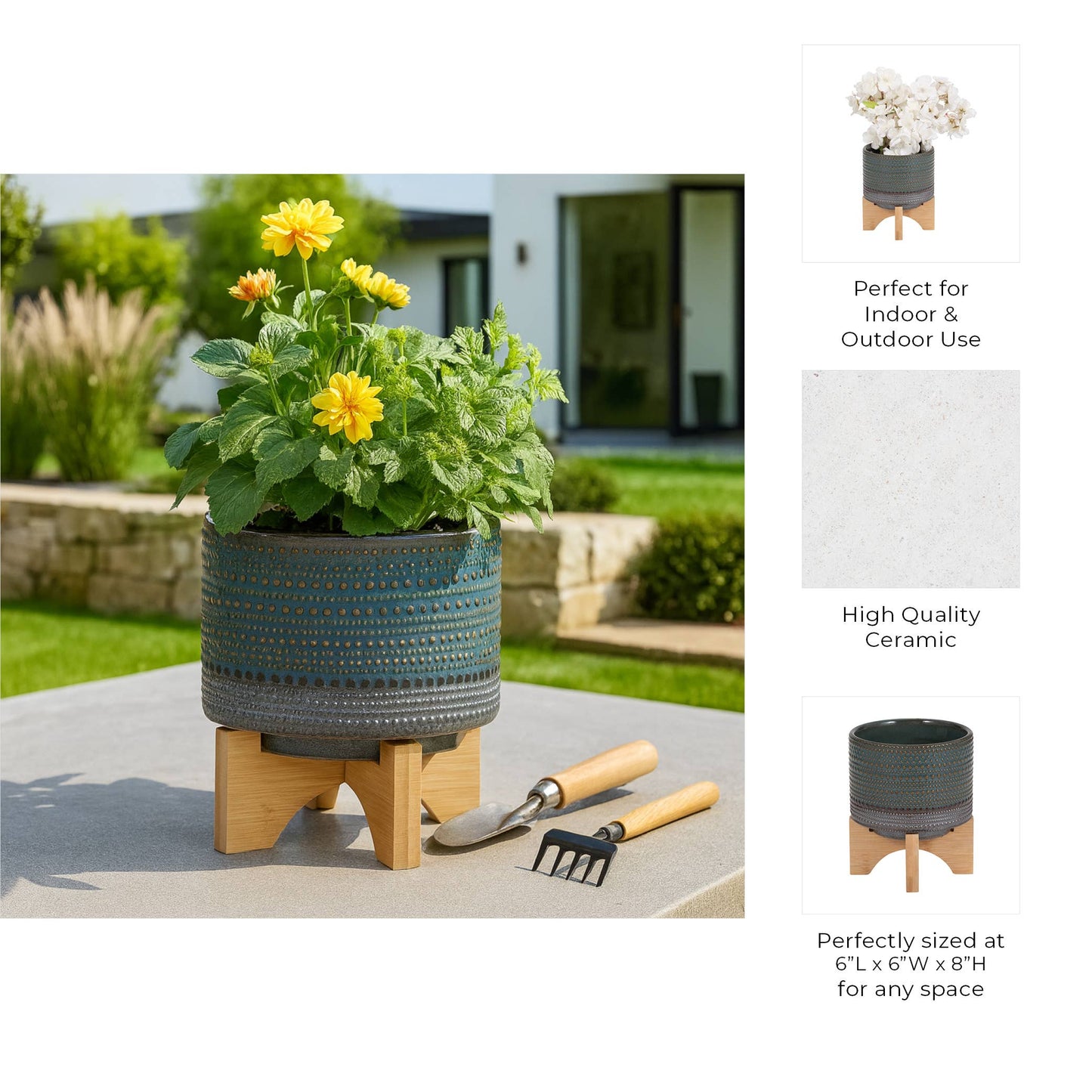 Ceramic Dotted Planter Pot