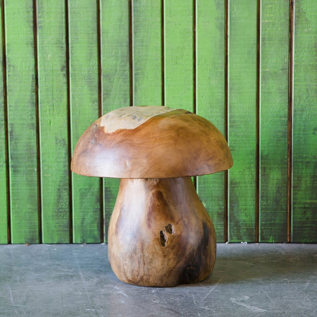 Teak Mushroom Stool Small/13"