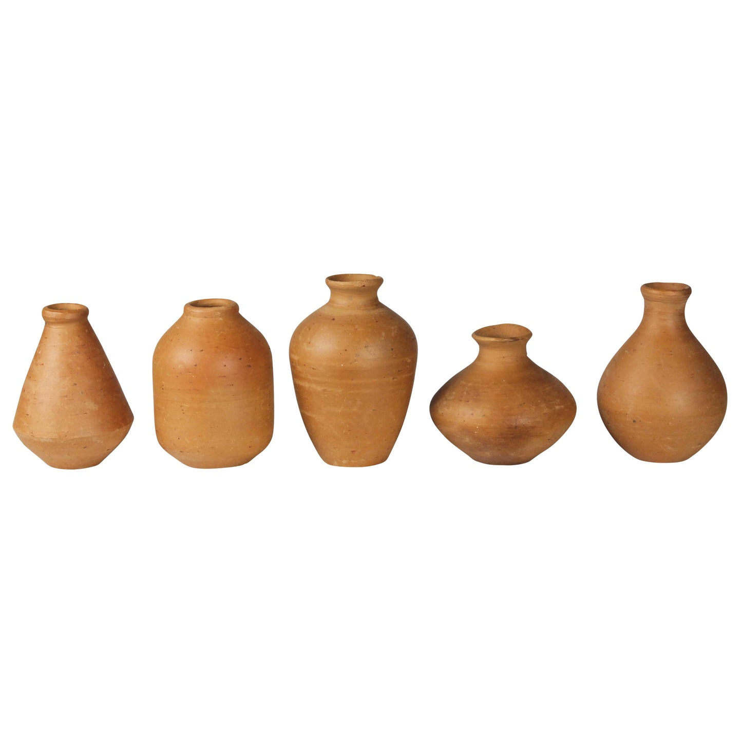 Tiny Terra Cotta Vase Set/5