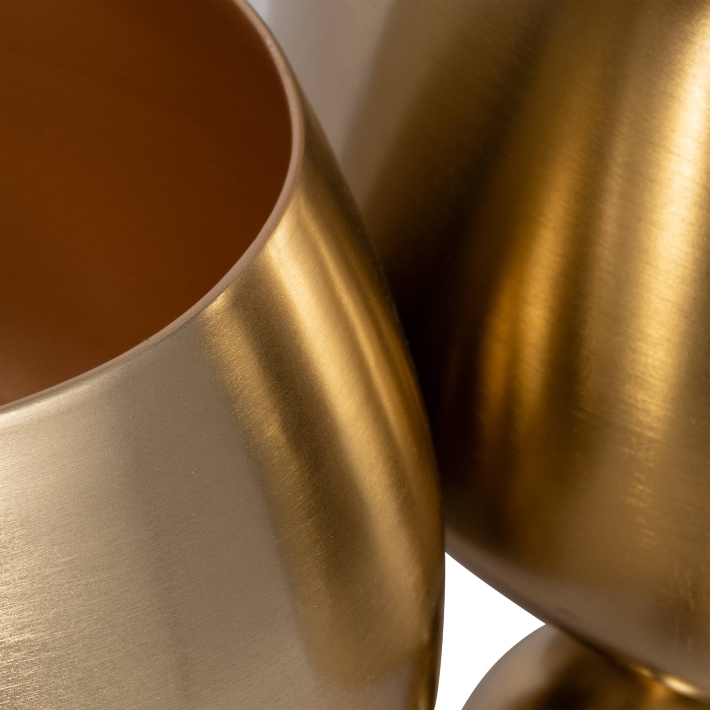 Gold Metal Ball Footed Pot