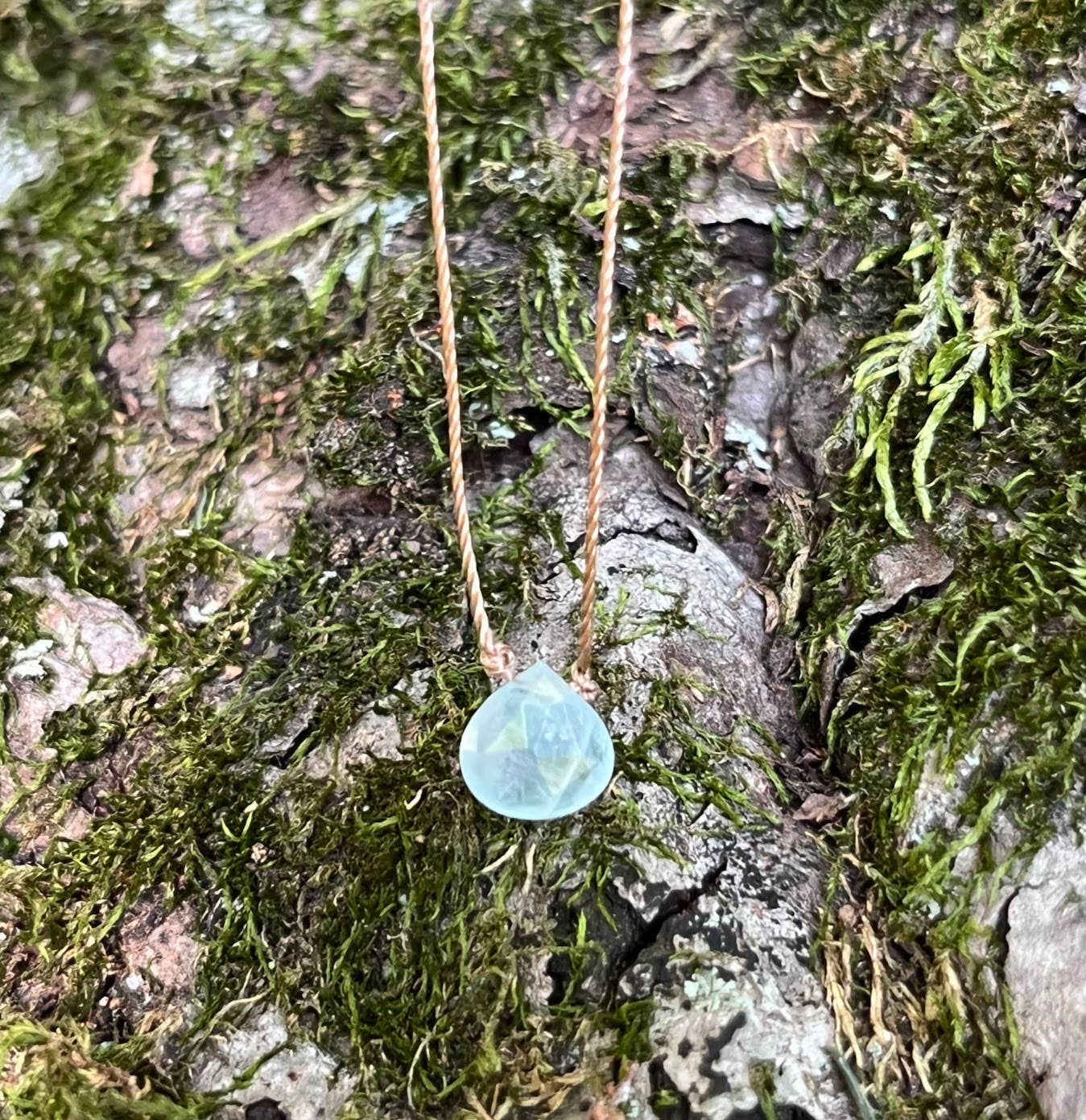 Aquamarine Teardrop 16" Necklace
