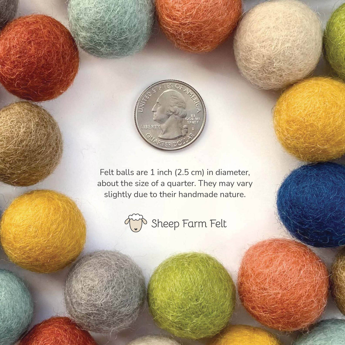 Autumn Felt Ball Garland