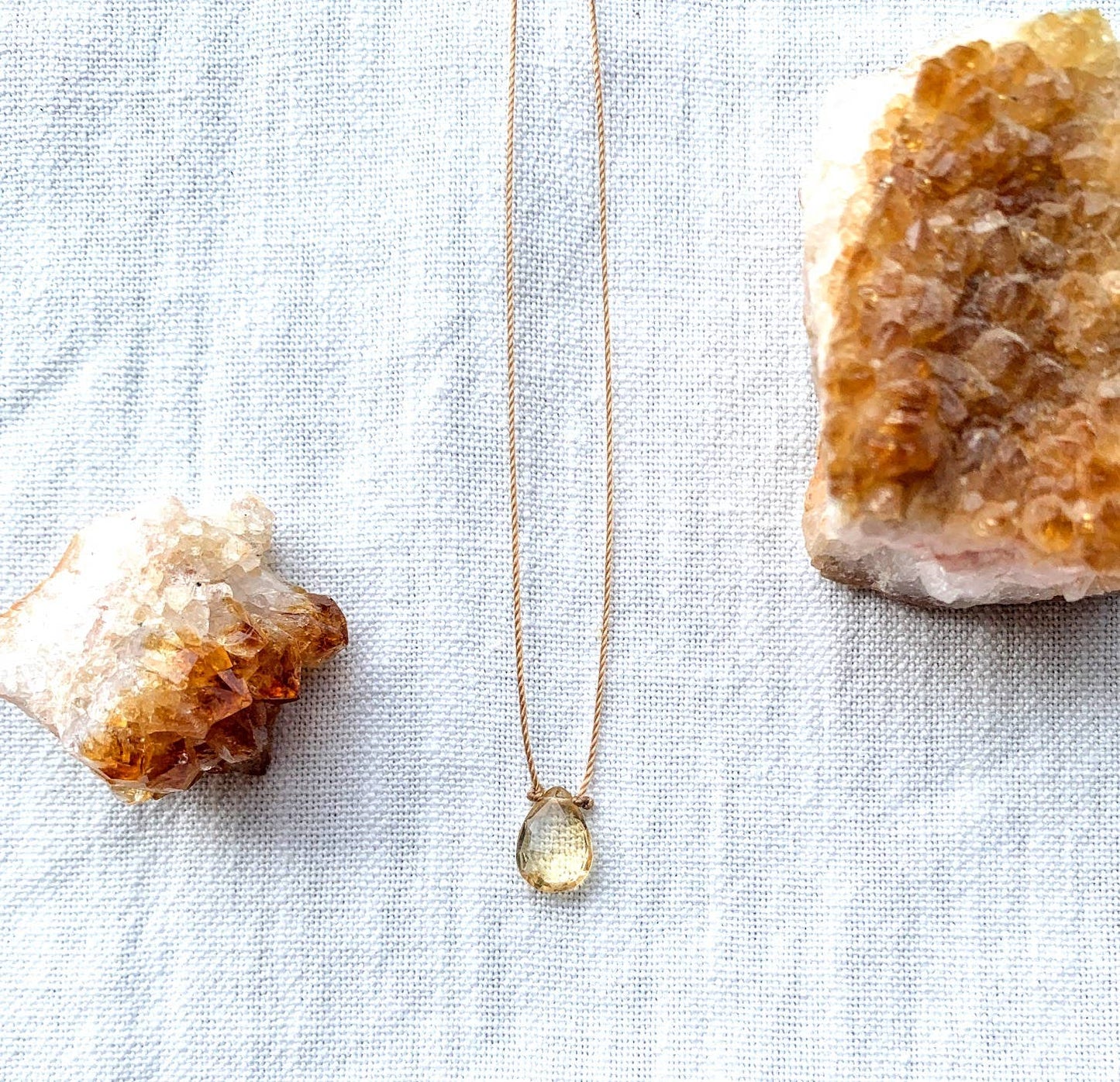 Citrine Teardrop 16" Necklace
