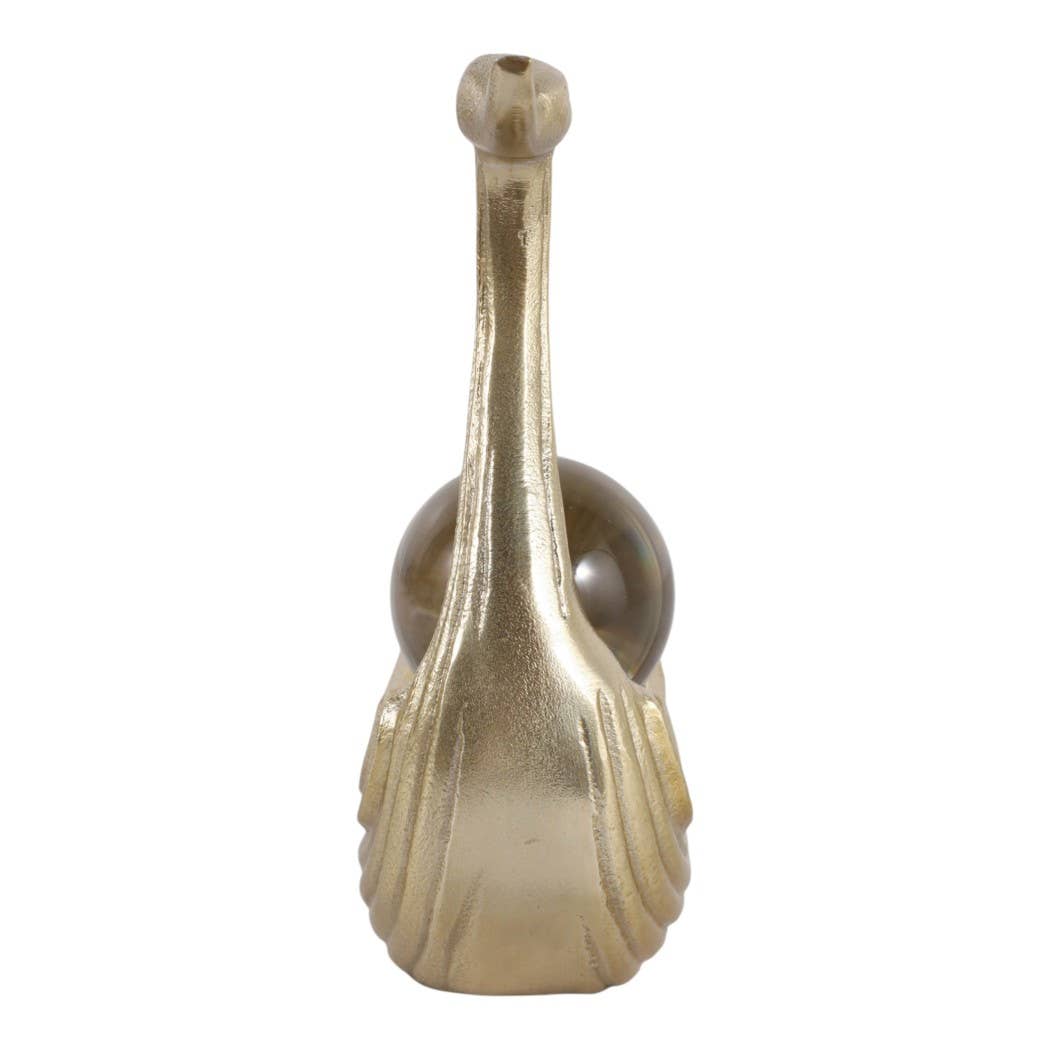 Gold Metal Swan Decor