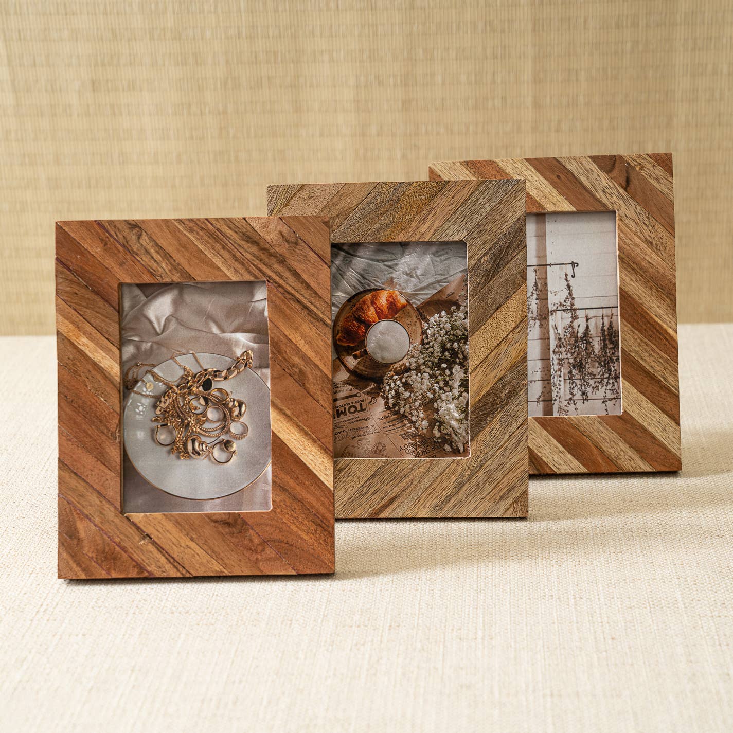 Striped Wood Picture Frame
