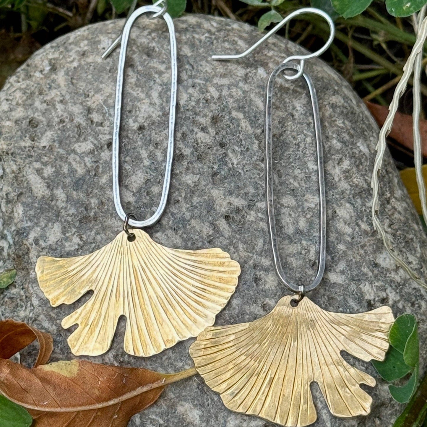 Ginkgo Pendant Earrings