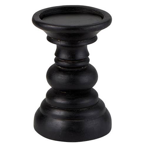 Black Pillar Candle Holder