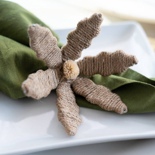 Jute Flower Napkin Ring