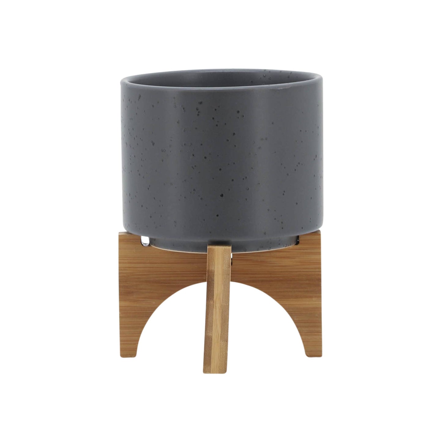 Matte Grey Ceramic Plant Stand