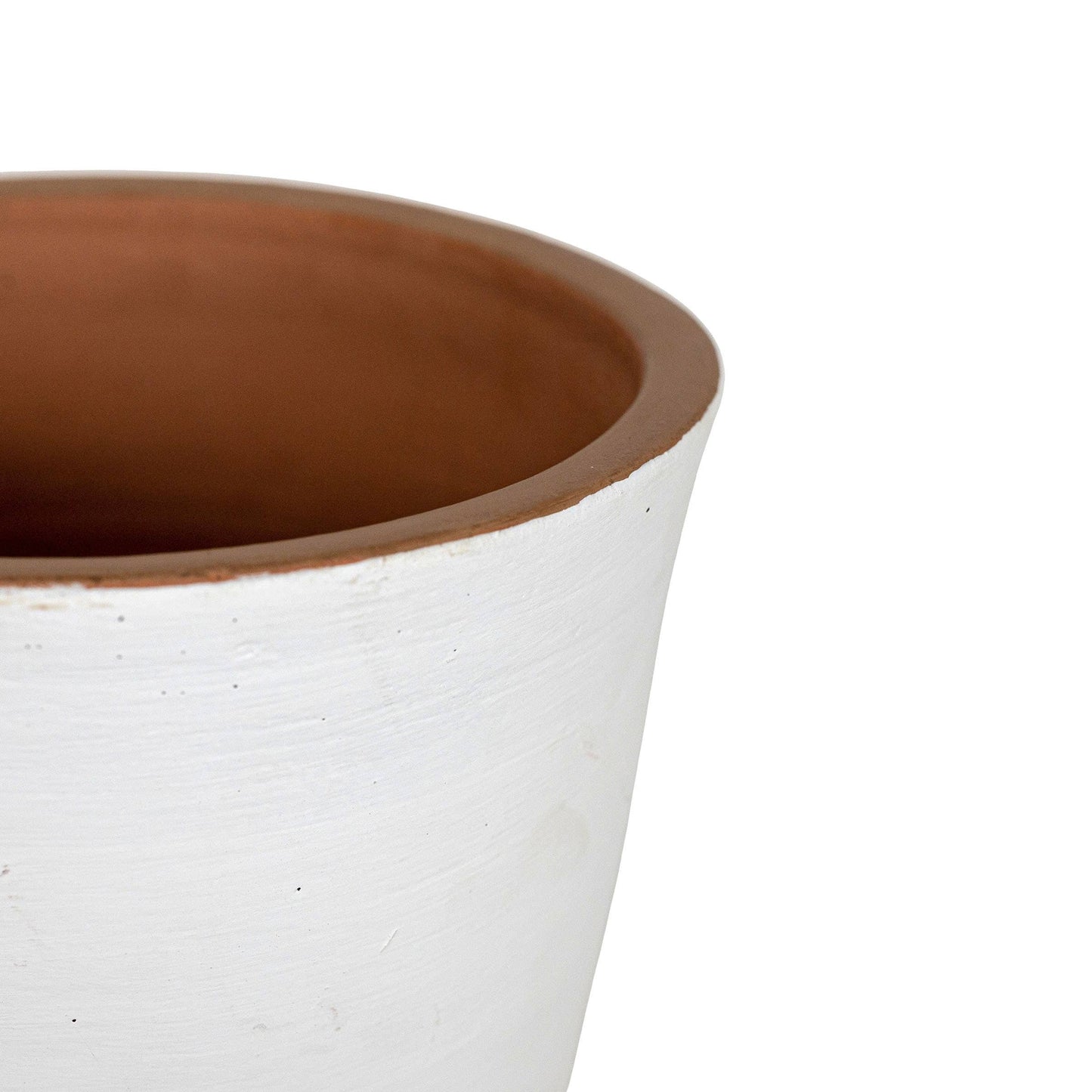 White Terracotta Footed Pot