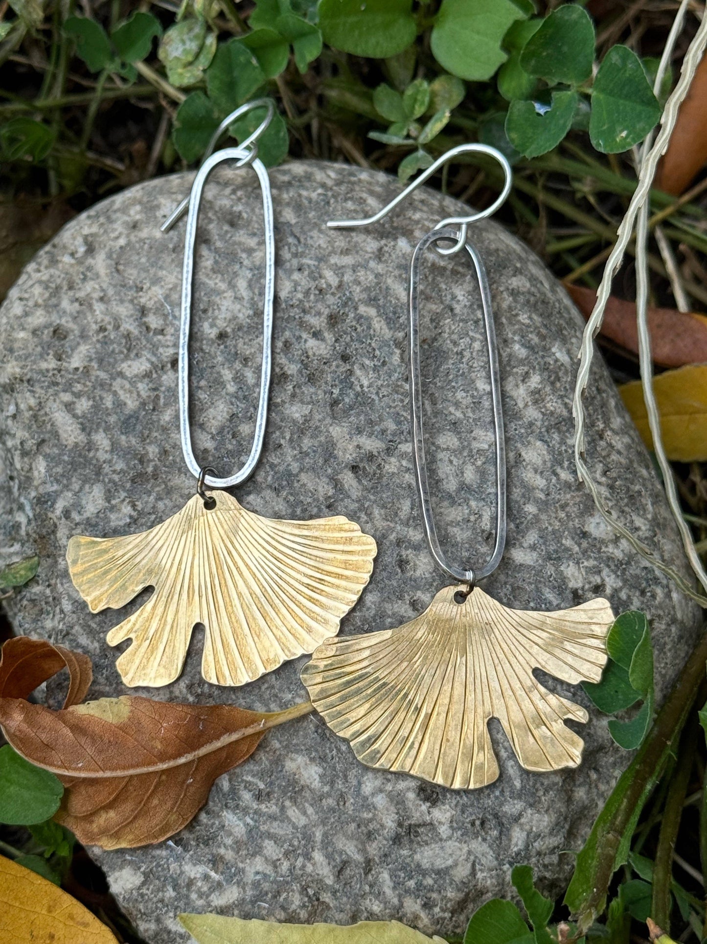 Ginkgo Pendant Earrings