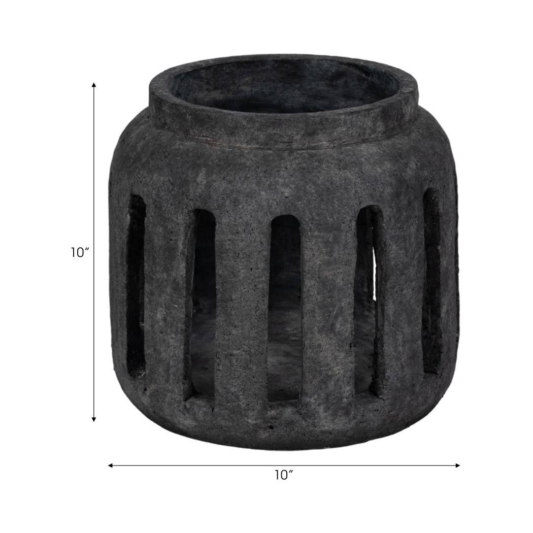 Terracotta Round Hurricane Lantern