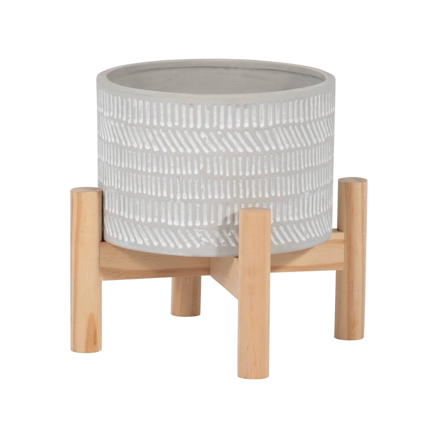 Stone Geometric Plant Stand