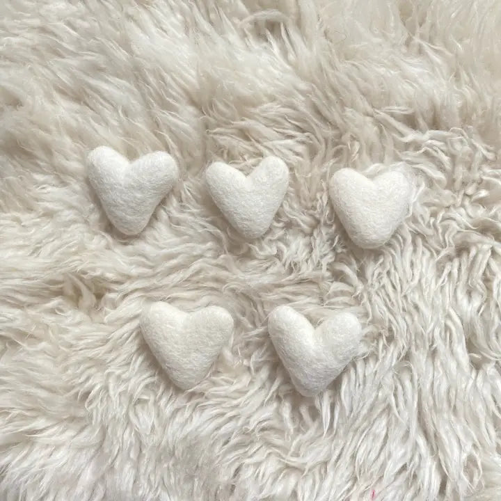 Wool Felt Hearts