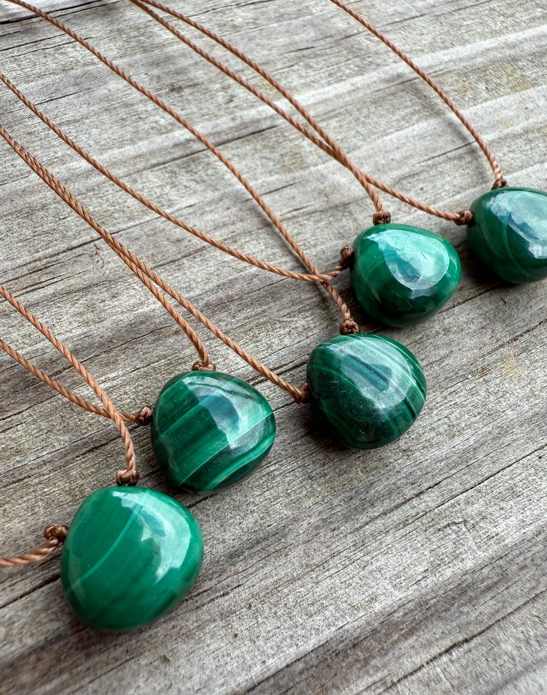 Malachite Teardrop 16" Necklace