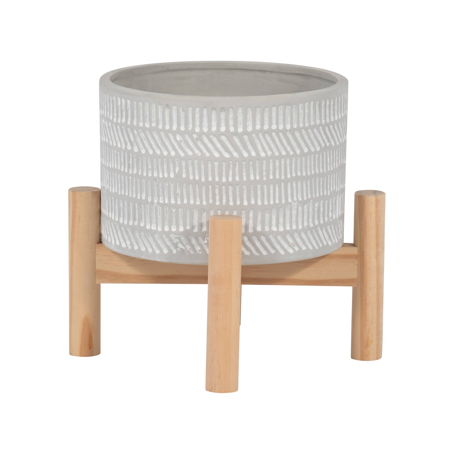 Stone Geometric Plant Stand